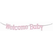 Welcome Baby Light Blue Banner