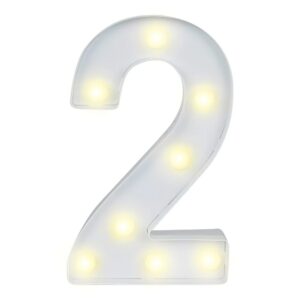 24" Light Up Numbers White