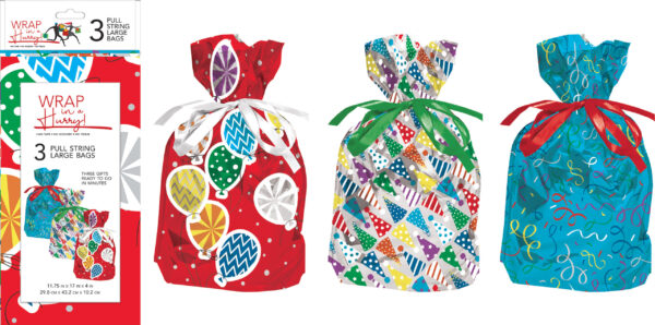 Pull String Large Bags 3CT