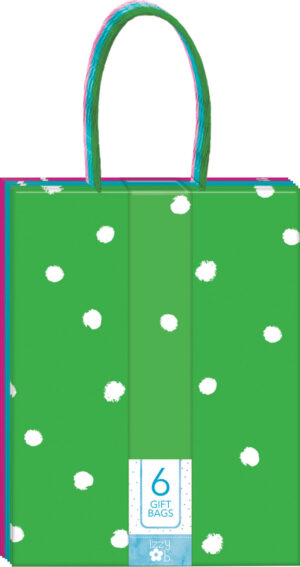 Metallic Dots Kraft Bag 6CT