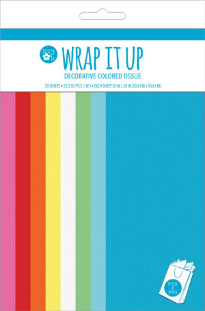 Assorted Color Tissue Sheets 20"x20" 20CT