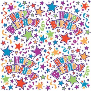 Birthday Stars Giftwrap 30"x5