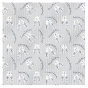 Congrats Bubbly Giftwrap 30"x5'