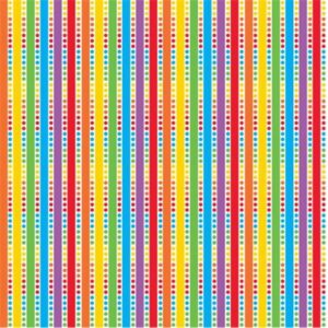 Rainbw Birthday Giftwrap 30"x5'