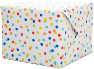 Rainbow Polka Dot Giftwrap 30"x5'