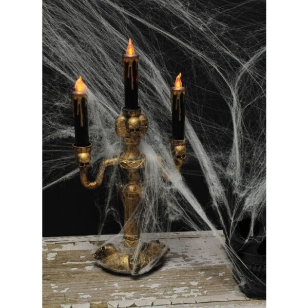 Light Up Golden Creepy Candelabra