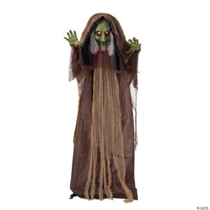 Standing Ligh Up Hunchback Witch 57"