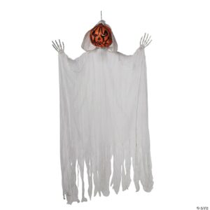 Animated Hanging White Robe Pumpkin 5FT