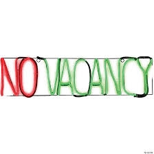 No Vacancy Sign