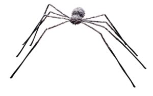 Fuzzy Spider 50" Pointed Legs Grey