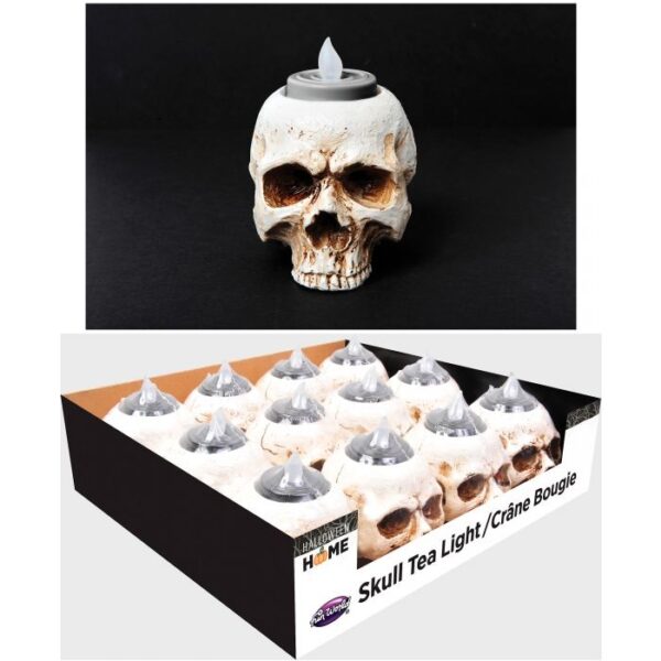 Skull Resin Tea Lights 3.5"