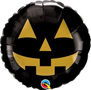 18" Jack Face Black & Gold Balloon
