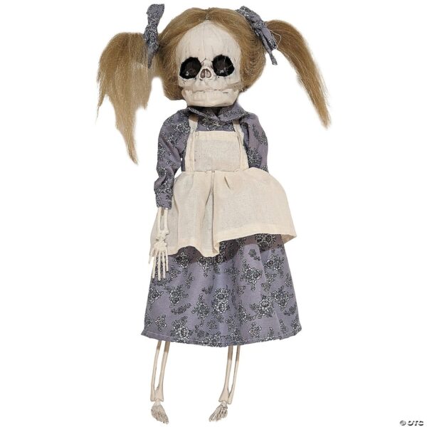 16" Hanging Skeleton Girl W/hair