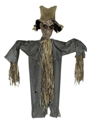 53" Hanging Scarecrow Half Body "It's Party Time"