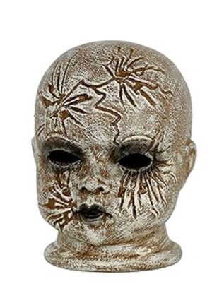 3.9" Creepy Cracked Doll Head