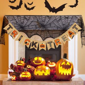 78.7" X 39in Halloween Burlap Decor