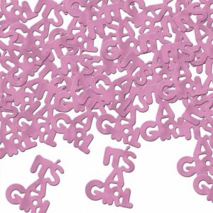 Its A Girl' Light Pink Confetti