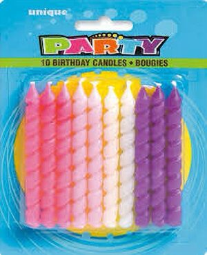 Spiral Birthday Candle 10CT