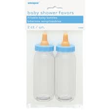 5" Blue Fillable Baby Bottle 2CT