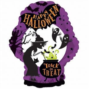 9" Witch Mylar Balloon