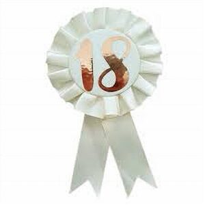 Rose Gold 18th Rosette Badge