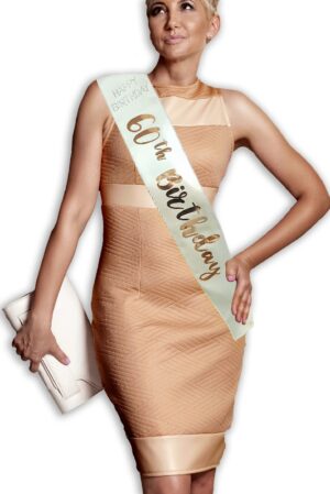 Rose Gold 60th Birthday Sash