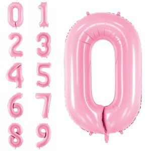 34" Matte Pink Mylar Number Balloon