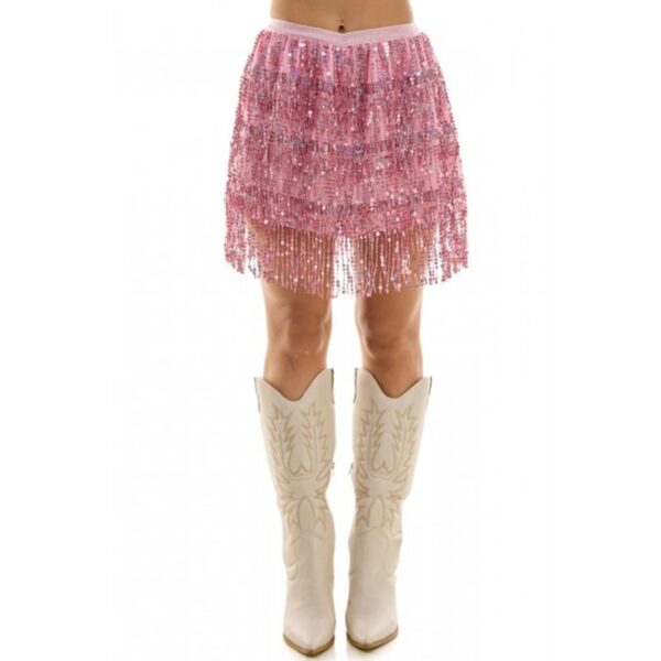 Fringe Skirt Hot Pink Adult
