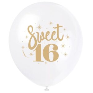 12" Balloons Sweet 16 8CT