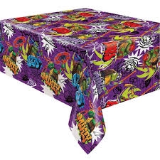 Tmnt Mutant Mayhem Plastic Table Cover 54x84"