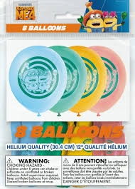 12" Despicble Me Ltx Balloons 8CT