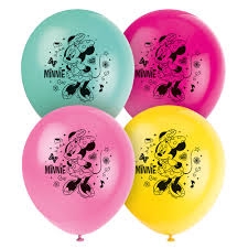12" Iconic Minnie Balloons 8CT