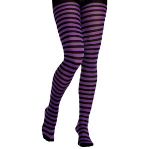 Striped Tights Purple/Black
