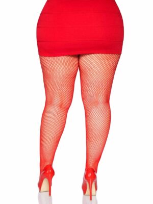 Red Fishnet Stocking Plus Size