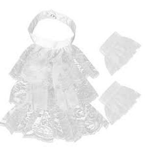 Lace Jabot And White Cuffs Set