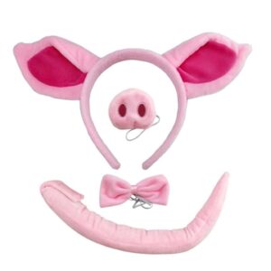 Piglet Headband W/ Attached Plush Ears Tail