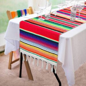 Woven Serape Design Thick Table Runner