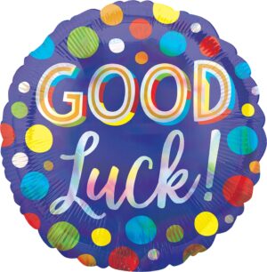 18" Good Luck Dots Iridescant Balloon