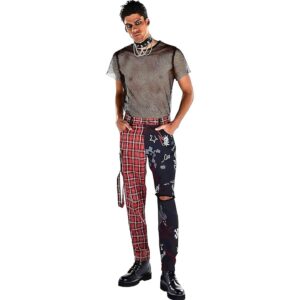 Dual Color Plaid Pants