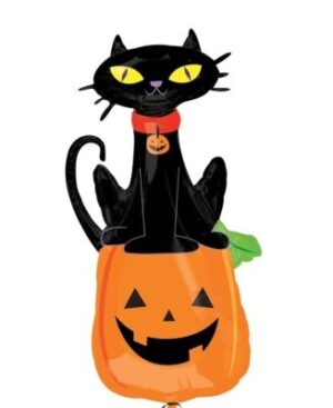 Super Shape Balloon Halloween Cat/Pumpkin