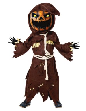 Pumpkin Scarecrow Transforming Child Costume