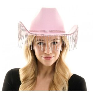 Pink Rhinstone Cowboy Hat