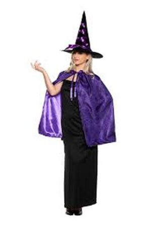 Witch Cape & Hat Set- Purple