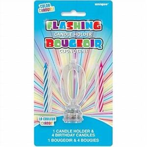 Flashing Candle Holder w/Birthday Candle