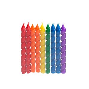 5" Multi Color Block Candles 12CT