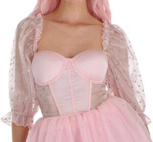 Corset w/Puff Sleeves Plus Size