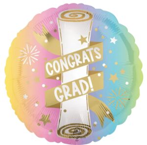18" Satin Pastel Grad Party Balloon