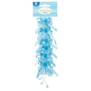 Favor Ties Pacifier Blue 6ct