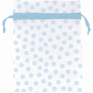 Bags Organza Blue Dots 12ct