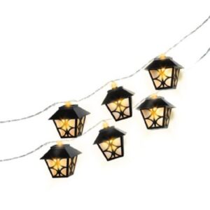 Black Lantern Light String Battery Operated